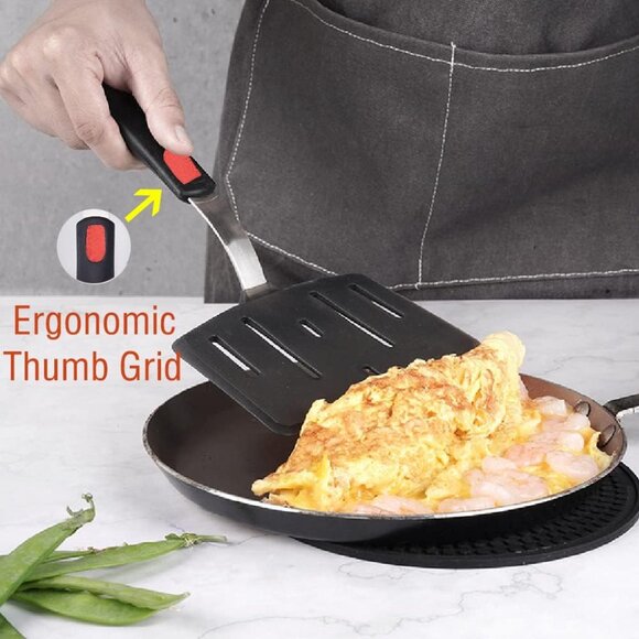 4-Pack SpatulasHeat Resistant Set Nonstick Cooking Utensils BPA Free Rubber - Picture 15 of 16